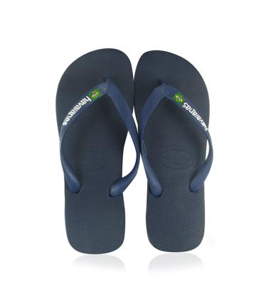 Havaianas Brasil logo navy blue donkerblauw maat 3738