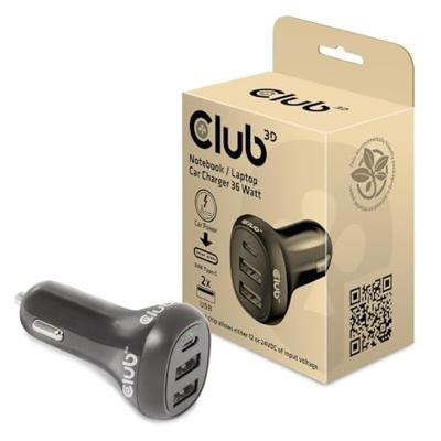 club3D CAC-1921 USB-oplader 36 W 2x USB-A, 1x USB-C Zwart Binnen club3D CAC-1921 USB-oplader 36 W 2x USB-A, 1x USB-C Zwart Binnen