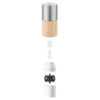home sweet home combi fitting rond E27 mat satin / hout - thumbnail