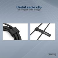Digitus USB-C-kabel USB 2.0 USB-C stekker 2.00 m Zwart (mat) Uitstekende verouderingseigenschappen, Flexibel, Flexibele binnenader, Bestand tegen wisselende - thumbnail