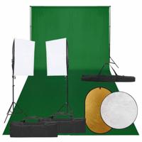 VidaXL Fotostudioset met verlichtingsset, achtergrond en reflector - thumbnail