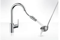 Hansgrohe Focus keukenkraan met uittrekbare vuistdouche chroom 31815000 - thumbnail