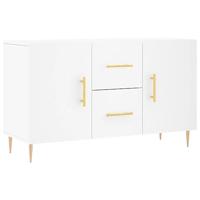 Dressoir 100x36x60 cm bewerkt hout wit - thumbnail