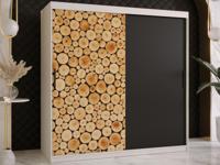 Kledingkast SOSNY 2 schuifdeuren 180 cm mat wit - thumbnail