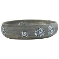 VidaXL Opzetwasbak ovaal 59x40x15 cm keramiek grijs - thumbnail