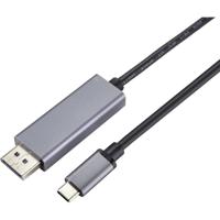 Renkforce DisplayPort AV aansluitkabel [1x DisplayPort-stekker - 1x USB-C™ stekker] 1,00 m zwart - thumbnail