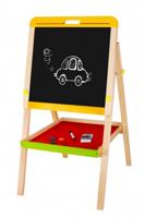 Tooky Toy krijt- en memobord junior 118 cm hout naturel/zwart - thumbnail