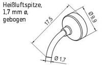 Ersa 0472DR Hetelucht mondstuk Grootte soldeerpunt 1.70 mm Lengte soldeerpunt: 17.50 mm Inhoud: 1 stuk(s) - thumbnail