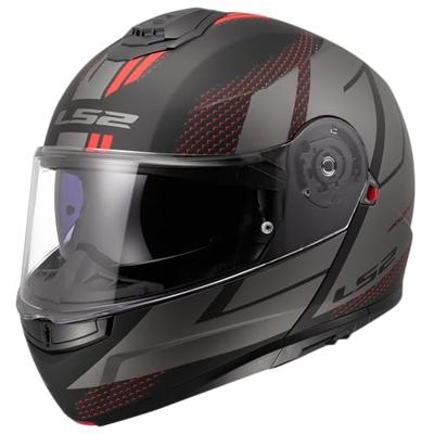 LS2 klapphelm "ff908 strobe ii code" helmet strobe ii ff90 code black/grey matt l LS2 klapphelm "ff908 strobe ii code" helmet strobe ii ff90 code black/grey matt l