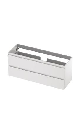 Onderkast INK 2 laden greeploos gelakt 120 cm x 40 cm x 52 cm Hoogglans wit 1241032