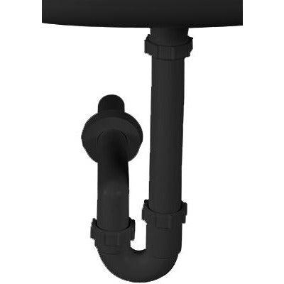 Sifonset voor uitstortgootsteen zwart