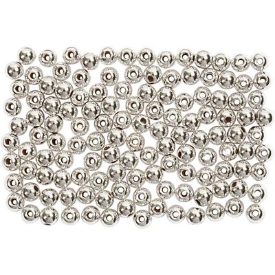 Creativ Company Waskralen, d 3 mm, gatgrootte 0,7 mm, zilver, 150 stuk/ 1 doos