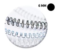 Fellowes draadruggen, doos van 100 stuks, 6 mm, zwart - thumbnail