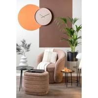 Karlsson Mr. Brown Numbers Wandklok L - Bruin - thumbnail