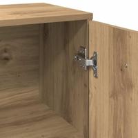 Dressoir 88x30x64 cm bewerkt hout artisanaal eikenkleur - thumbnail