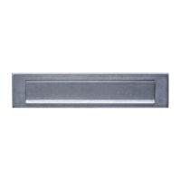 Intersteel Brievenbus met Klep/regenrand RVS Getrommeld 340 x 76mm - thumbnail