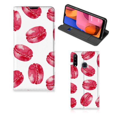 Samsung Galaxy A20s | Flip Style Cover | Pink Macarons
