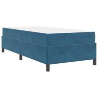 Bedframe met matras Donkerblauw en wit 80 x 200 cm Fluweel - thumbnail