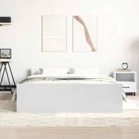 Bedframe met hoofd- en voeteneinde wit 150x200 cm - thumbnail