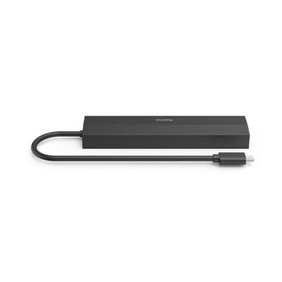 Hama USB-C Hub Multiport 6 Ports 3 x USB-A USB-C HDMI LAN/Ethernet USB Hub Zwart