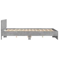 Bedframe met hoofdeinde betongrijs 140x190 cm - thumbnail