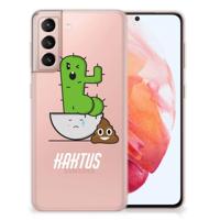 Samsung Galaxy S21 Telefoonhoesje met Naam Cactus Poo - thumbnail