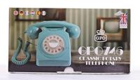 GPO 746RBL 746 Bureautelefoon met draaiknop blauw - thumbnail