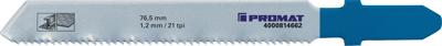 Promat/Tecwerk Decoupeerzaagblad | totale lengte 76,5 mm | tandverdeling 1,2 mm | HSS | 5 stuks / kaart - 4000814662