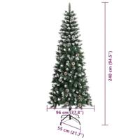 Kunstkerstboom met 300 LED Groen 240 cm PVC en Plastic en Staal - thumbnail