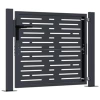 Poort 105x105 cm met vierkant staal antracietkleurig - thumbnail