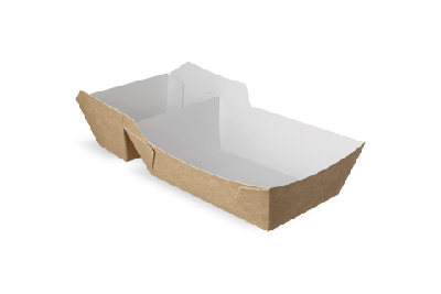 Frietbakjes A22 (A9+1) kraft/wit BIO