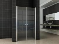 Wiesbaden dubbele pendeldeur in nis 800x2000 6 mm NANO glas - thumbnail