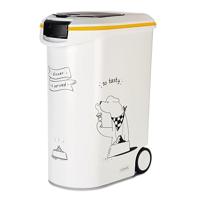 CURVER Droogvoerbak 54 L / 20 kg - Diner huisdieren - Wit - 49,3 x 27,8 x 60,5 cm - Voor honden - thumbnail