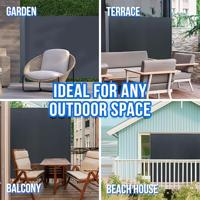 Uittrekbaar Windscherm Antraciet - thumbnail