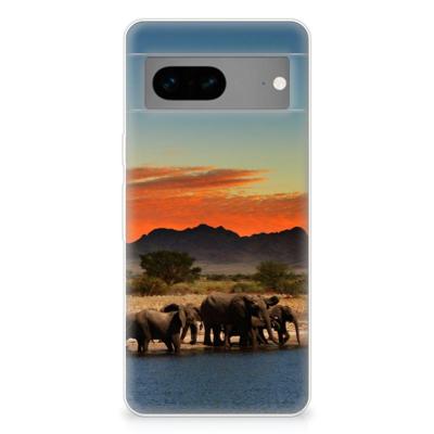 Google Pixel 7 | TPU Hoesje | Olifanten