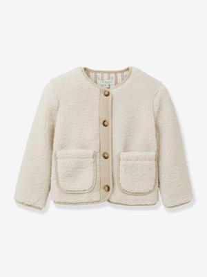 Jas van sherpa voor meisjes CYRILLUS ecru