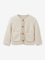 Jas van sherpa voor meisjes CYRILLUS ecru - thumbnail