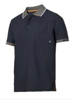Snickers poloshirt tech d.blauw L
