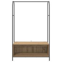 Kledingrek met opslag Bruin 100 x 44 x 160 cm Bewerkt hout - thumbnail