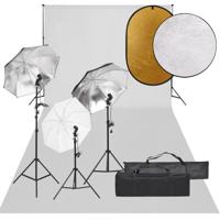 VidaXL Fotostudioset met verlichtingsset, achtergrond en reflector - thumbnail