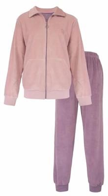 Tenderness dames huispak Velours - Winter pink - Warm winter 2-delig huispak - lounge pak dames - Copy