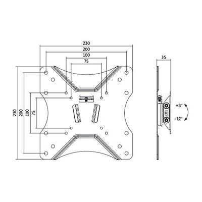 LogiLink BP0005 42 Zwart flat panel muur steun