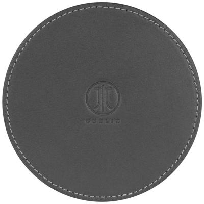 JT Berlin Kreuzberg 10 cm Onderzetter Echt leer Zwart 10427