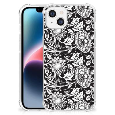 Apple iPhone 14 Plus Case Black Flowers Apple iPhone 14 Plus Case Black Flowers