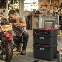 KETER 250927 Stack n Roll Gereedschapskist (leeg) Zwart - thumbnail