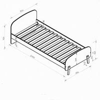 Vipack bed Kiddy - mintgroen - 72,5x95x205,5 cm - thumbnail