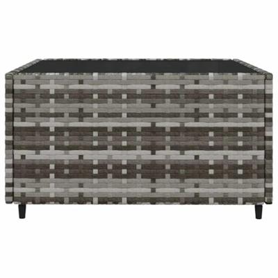 3-delige Loungeset met kussens poly rattan grijs 3-delige Loungeset met kussens poly rattan grijs