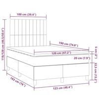Boxspring met matras fluweel roze 120x190 cm - thumbnail