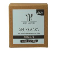 Yours Naturally Geurkaars in glas fris katoen 20cl 1 Stuks - thumbnail