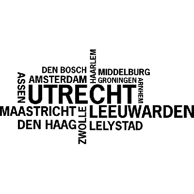 Nederlandse Steden Utrecht - Muursticker Nederlandse Steden Utrecht - Muursticker